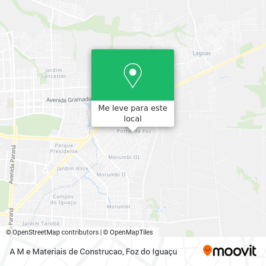 A M e Materiais de Construcao mapa