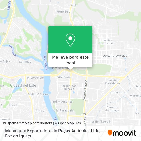 Marangatu Exportadora de Peças Agrícolas Ltda mapa