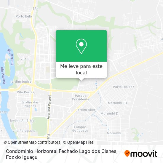 Condominio Horizontal Fechado Lago dos Cisnes mapa