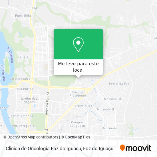 Clinica de Oncologia Foz do Iguacu mapa