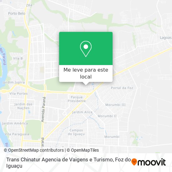 Trans Chinatur Agencia de Vaigens e Turismo mapa