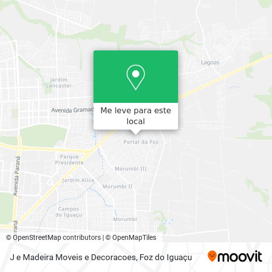 J e Madeira Moveis e Decoracoes mapa