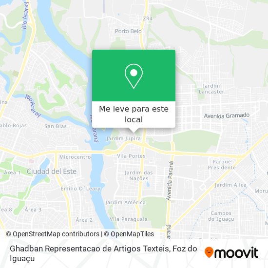 Ghadban Representacao de Artigos Texteis mapa