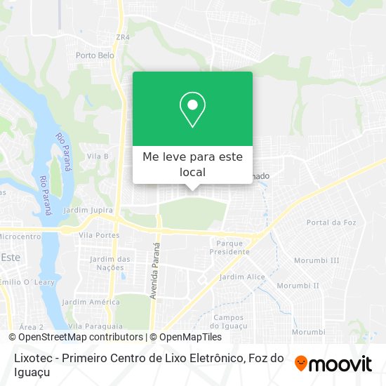 Lixotec - Primeiro Centro de Lixo Eletrônico mapa
