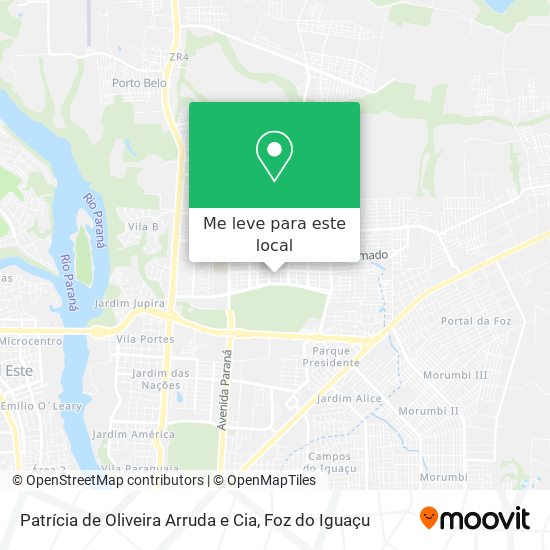 Patrícia de Oliveira Arruda e Cia mapa