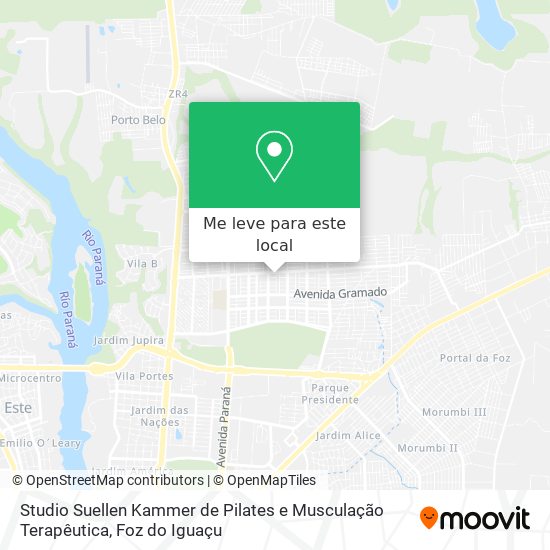 Studio Suellen Kammer de Pilates e Musculação Terapêutica mapa