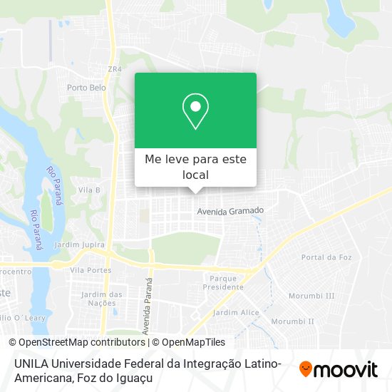 UNILA Universidade Federal da Integração Latino-Americana mapa