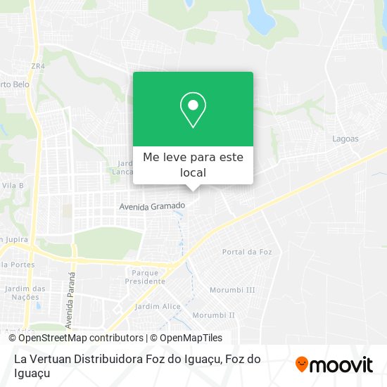 La Vertuan Distribuidora Foz do Iguaçu mapa