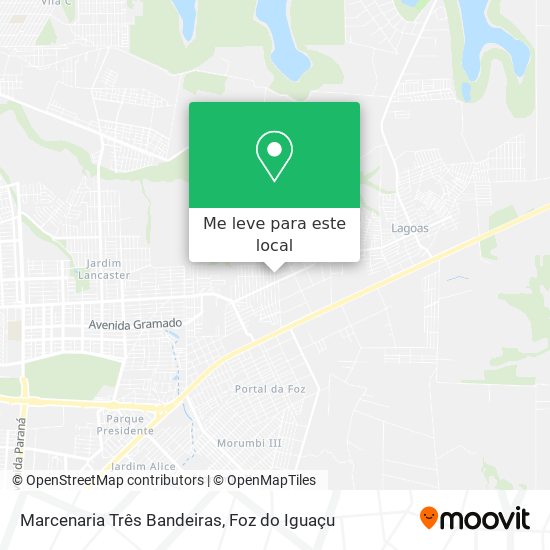 Marcenaria Três Bandeiras mapa