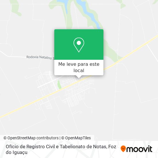 Ofício de Registro Civil e Tabelionato de Notas mapa