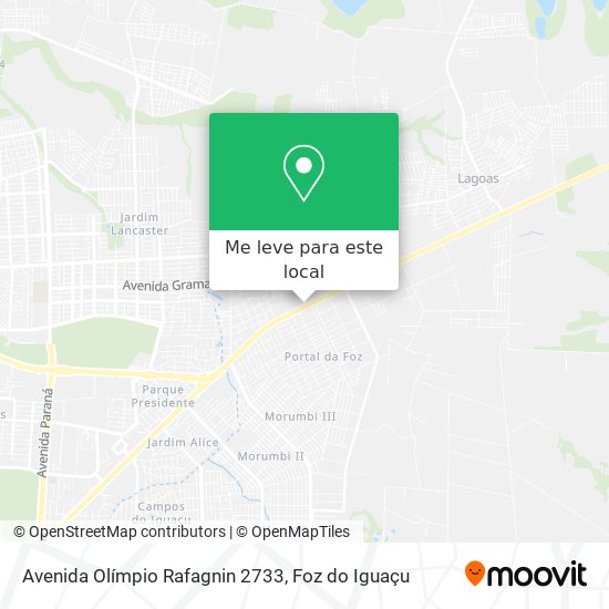 Avenida Olímpio Rafagnin 2733 mapa