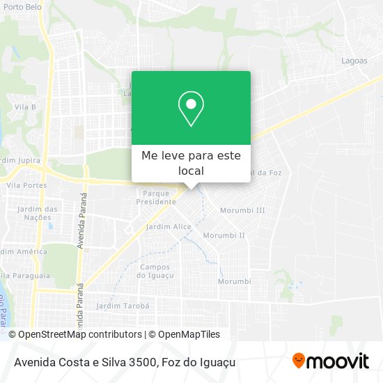 Avenida Costa e Silva 3500 mapa