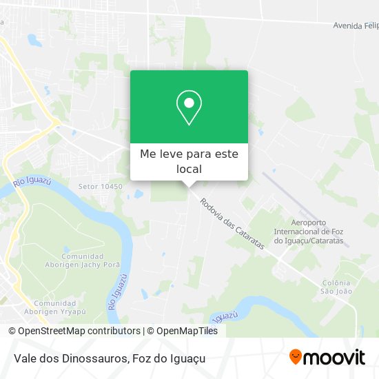 Vale dos Dinossauros mapa