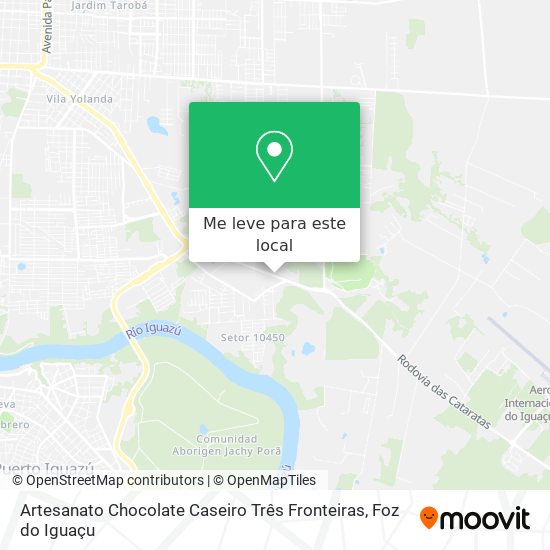 Artesanato Chocolate Caseiro Três Fronteiras mapa