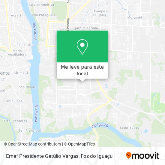 Emef Presidente Getúlio Vargas mapa