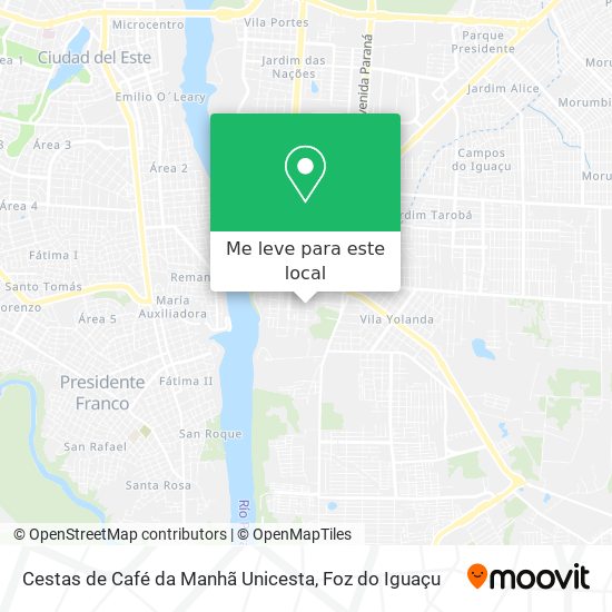 Cestas de Café da Manhã Unicesta mapa