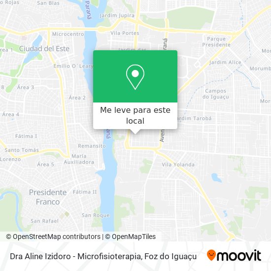 Dra Aline Izidoro - Microfisioterapia mapa