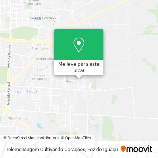Telemensagem Cultivando Corações mapa