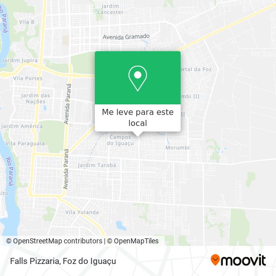 Falls Pizzaria mapa