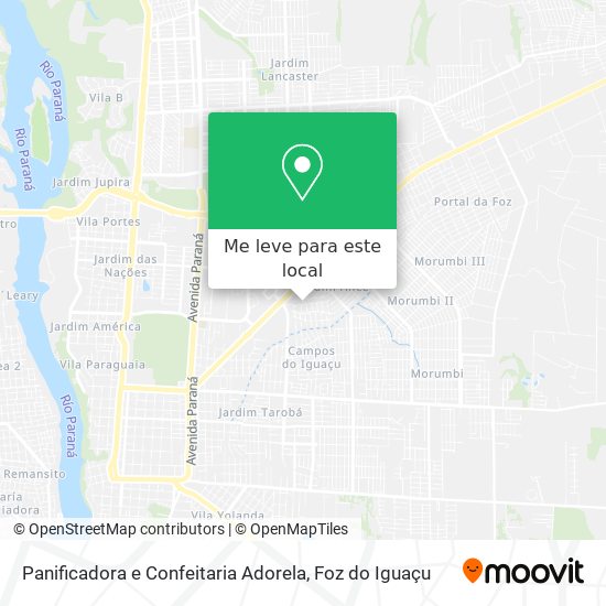 Panificadora e Confeitaria Adorela mapa