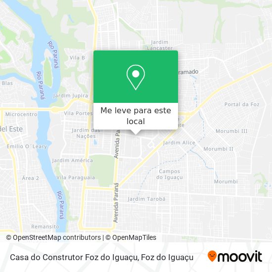 Casa do Construtor Foz do Iguaçu mapa