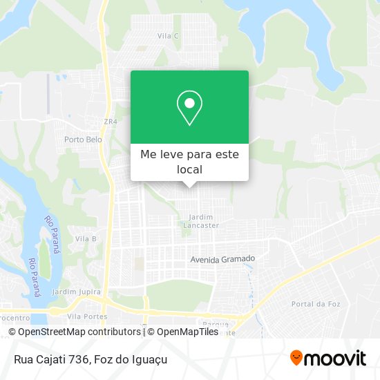 Rua Cajati 736 mapa