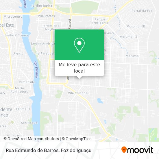 Rua Edmundo de Barros mapa