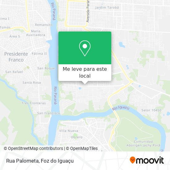 Rua Palometa mapa