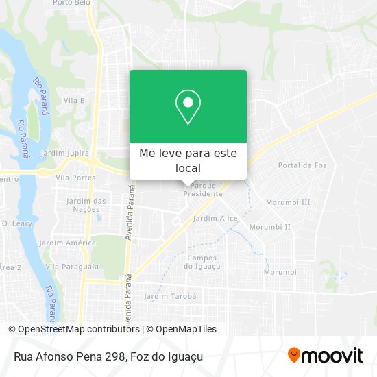Rua Afonso Pena 298 mapa