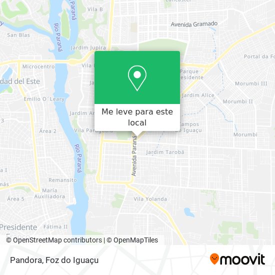 Pandora mapa