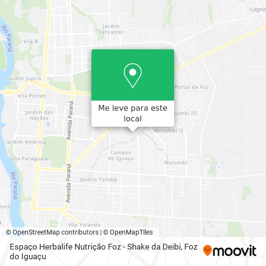 Espaço Herbalife Nutrição Foz - Shake da Deibi mapa