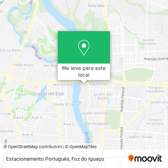 Estacionamento Português mapa