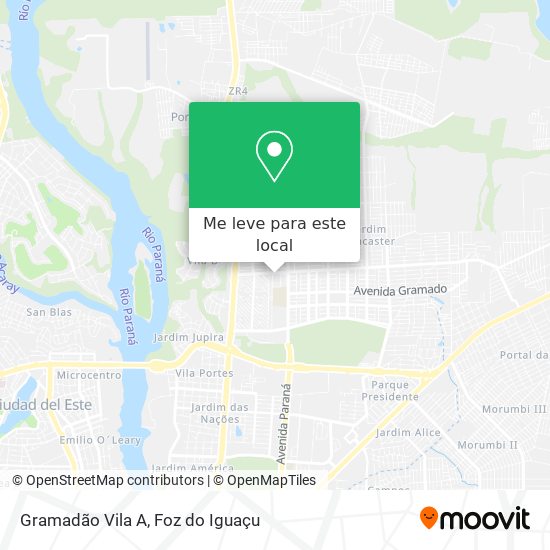 Gramadão Vila A mapa