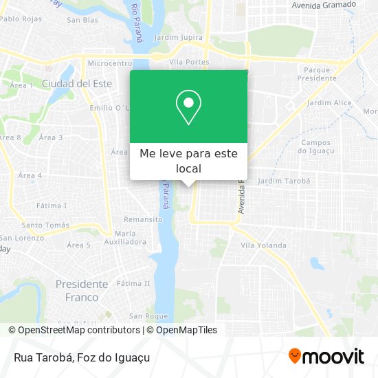 Rua Tarobá mapa