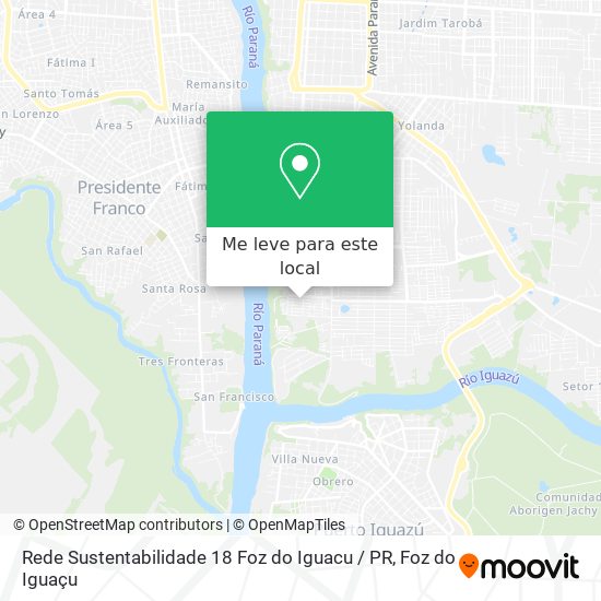 Rede Sustentabilidade 18 Foz do Iguacu / PR mapa