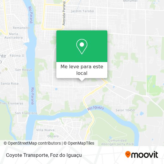Coyote Transporte mapa