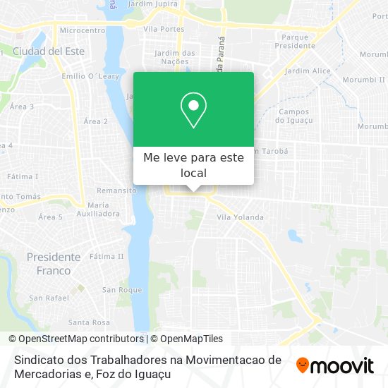 Sindicato dos Trabalhadores na Movimentacao de Mercadorias e mapa