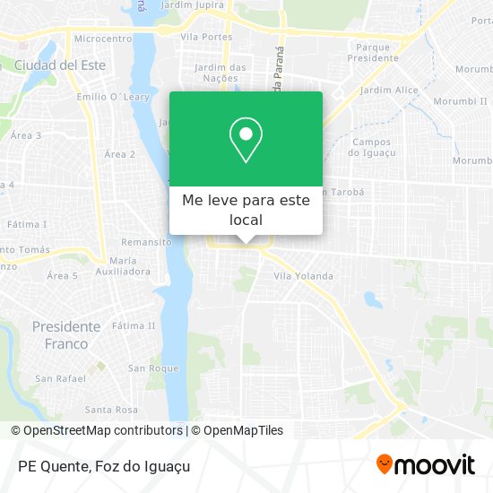 PE Quente mapa