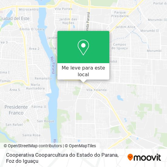 Cooperativa Cooparcultura do Estado do Parana mapa