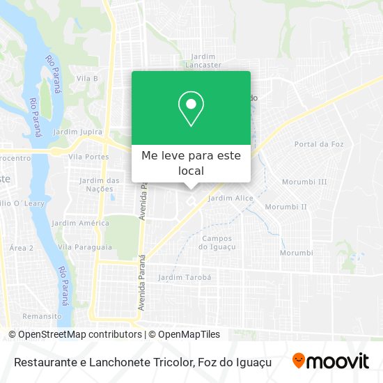 Restaurante e Lanchonete Tricolor mapa