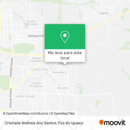 Cristiane Andreia dos Santos mapa