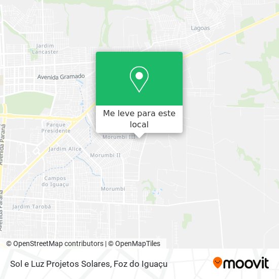Sol e Luz Projetos Solares mapa