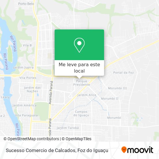 Sucesso Comercio de Calcados mapa