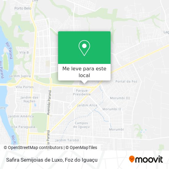 Safira Semijoias de Luxo mapa