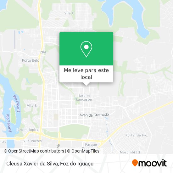 Cleusa Xavier da Silva mapa