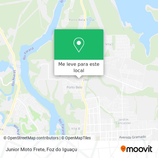 Junior Moto Frete mapa