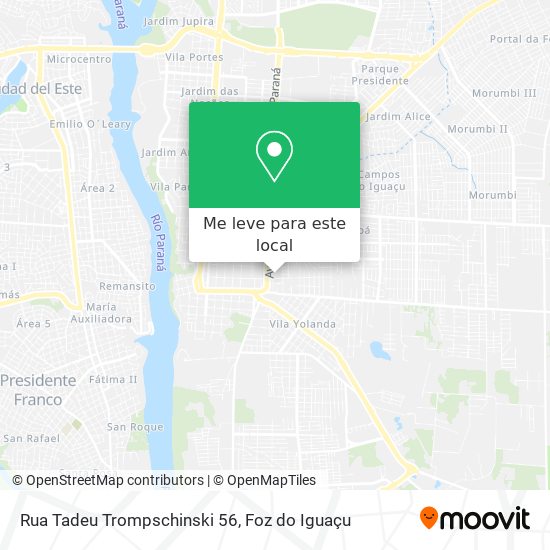 Rua Tadeu Trompschinski 56 mapa