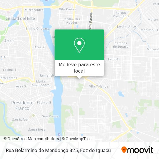 Rua Belarmino de Mendonça 825 mapa