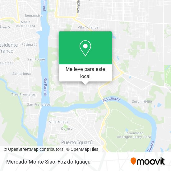 Mercado Monte Siao mapa