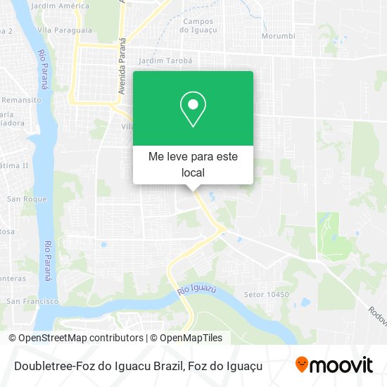 Doubletree-Foz do Iguacu Brazil mapa